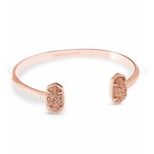 Kendra Scott Elton Cuff Bracelet Rose Gold Druzy